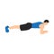 Man doing plank. abdominals exercise