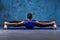 Man doing the pose of yoga lying on his back