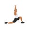 Man doing Samson stretch exercise. Flat vector illustration