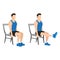 Man doing seated chair leg extensions