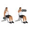 Man doing Seated Dual front raises exercise