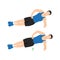 Man doing side plank hip raises exercise