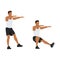 Man doing Single leg squat. Pistol squats exercise.