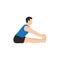 Man doing Staff Hand To Big Toe Pose I. Practice Padangustha Dandasana I