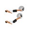 Man doing Swiss ball leg lifts  exercise. body weight lifts