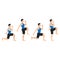 Man doing Walking lunges exercise