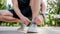 Man doing workout outdoors