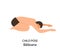 Man doing yoga Child Pose or Balasana vector