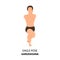 Man doing yoga. Eagle Pose or Garudasana, Vector