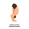 Man doing yoga hands to feet pose, padahastasana vector