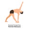 Man doing yoga, Revolved Triangle Pose vector icon