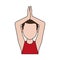 man doing yoga yogi icon image