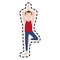 man doing yoga yogi icon image