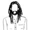 Man with dreadlocks web avatar