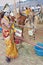 Man dressed as Sri Krishna poses in Desi Cow Mela