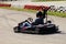 Man drive go kart on track