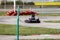 Man drive go kart on track