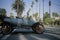 A man driving a model T car in Los Angeles, CA