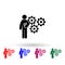 man with engineer degree multi color icon. Simple glyph, flat vector of student degree icons for ui and ux, website or mobile