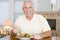 Man Enjoying Healthy meal, mealtime