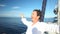 man enjoying a sailing trip on the adriatic sea off the Croatian coast