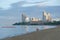 A man enjoys photograph on silent and tranquil Pattaya beach in Chonburi Province, Thailand