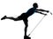 Man exercising gymstick workout fitness posture