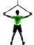 Man exercising suspension training trx silhouette