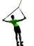 Man exercising suspension training trx silhouette