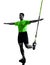 Man exercising suspension training trx silhouette