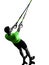 Man exercising suspension training trx silhouette