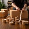 Man Expertly Packs and Tapes Boxes on Table