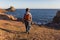 Man exploring Spanish coastline