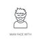 Man face with beard icon. Trendy Man face with beard logo concep