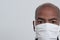 Man with face mask protecting himself from coronavirus stock photo