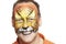 Man with face painting tiger