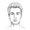 Man face sketch artwork digital painting look likes pencil