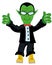 Man fairy-tale troll in fashionable suit.Vector illustration