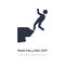 man falling off a precipice icon on white background. Simple element illustration from Sports concept