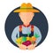 Man farmer icon