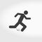 Man fast run icon, rush, runner, running man. Flat style vector illustration isolated on white