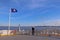 Man feeding sea gulls from a Jamestown-Scotland Ferry boat