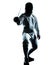 Man fencing silhouette