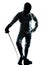 Man fencing silhouette