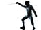 Man fencing silhouette