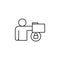 Man, file, blocked icon. Simple line, outline vector of confidential information icons for ui and ux, website or mobile