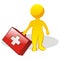 Man with first aid case