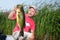 Man Fishing Largemouth Bass