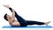 Man fitness pilates exercices isolated