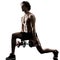 Man fitness weitghs training exercises isolated silhouette white